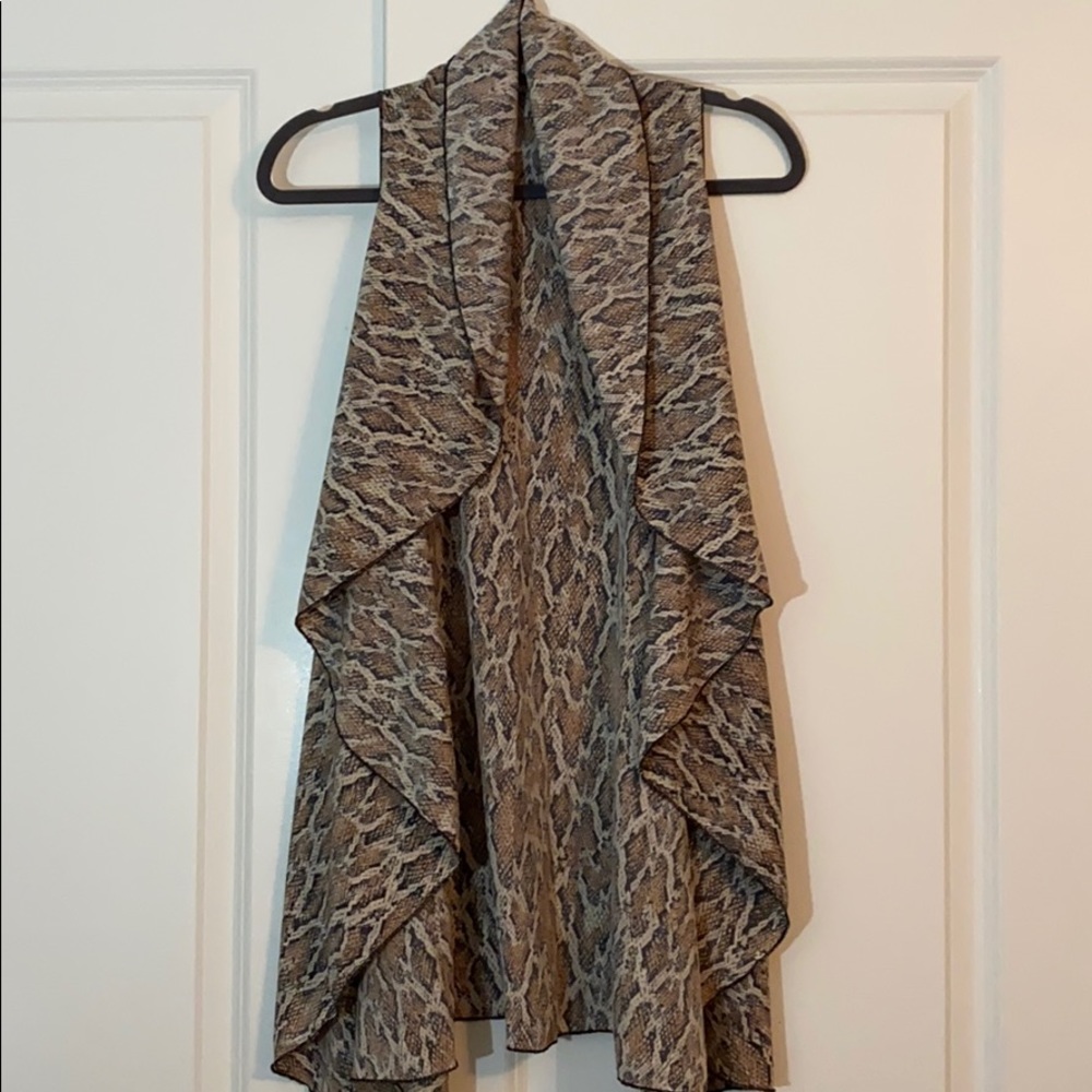 Snake print vest- handmade